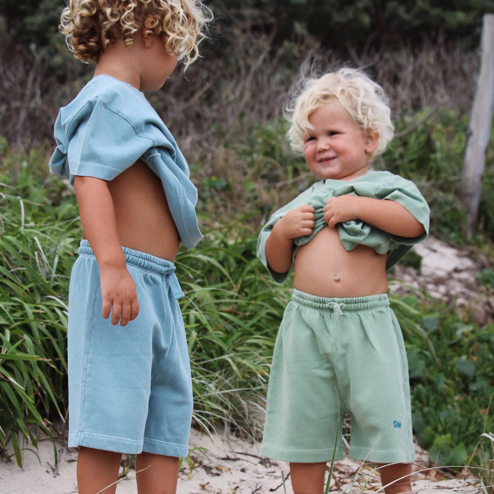 Imperfect organic cotton kids long short by Earthlings United
